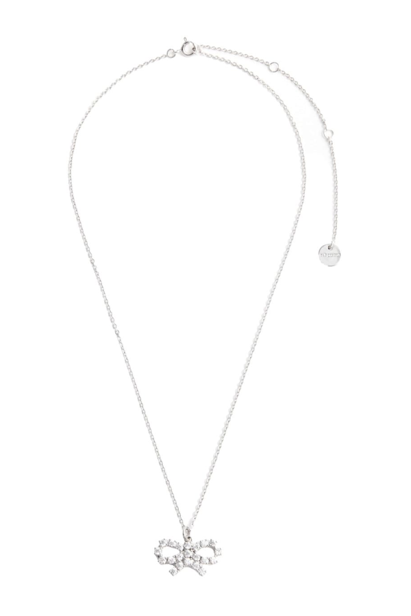 Self-Portrait Necklace With Bow Necklace - Metallic