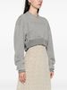 Alexander McQueen Logo Cotton Cropped Sweatshirt - Gray - Thumbnail 4
