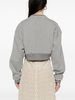 Alexander McQueen Logo Cotton Cropped Sweatshirt - Gray - Thumbnail 5