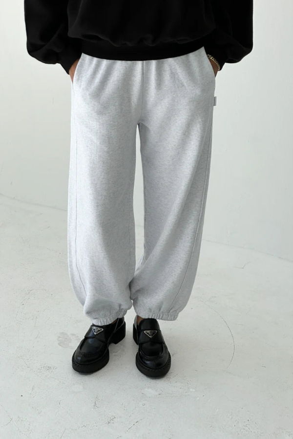 Le Bon Shoppe French Terry Balloon Pant - Icy Grey