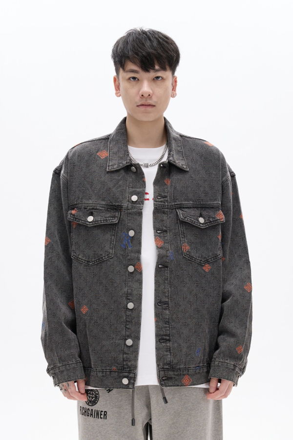 RICHGAINER Denim Jacket - Black