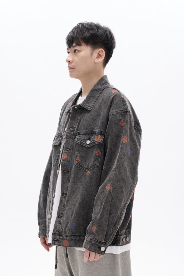 RICHGAINER Denim Jacket - Black