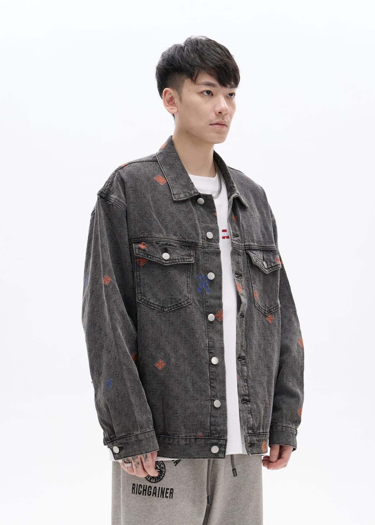 RICHGAINER Denim Jacket - Black - Image 3 of 7