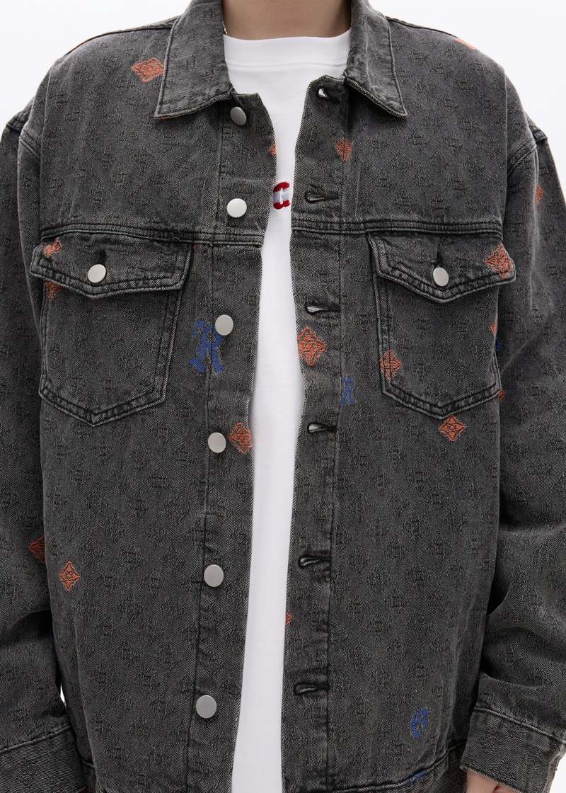 RICHGAINER Denim Jacket - Black