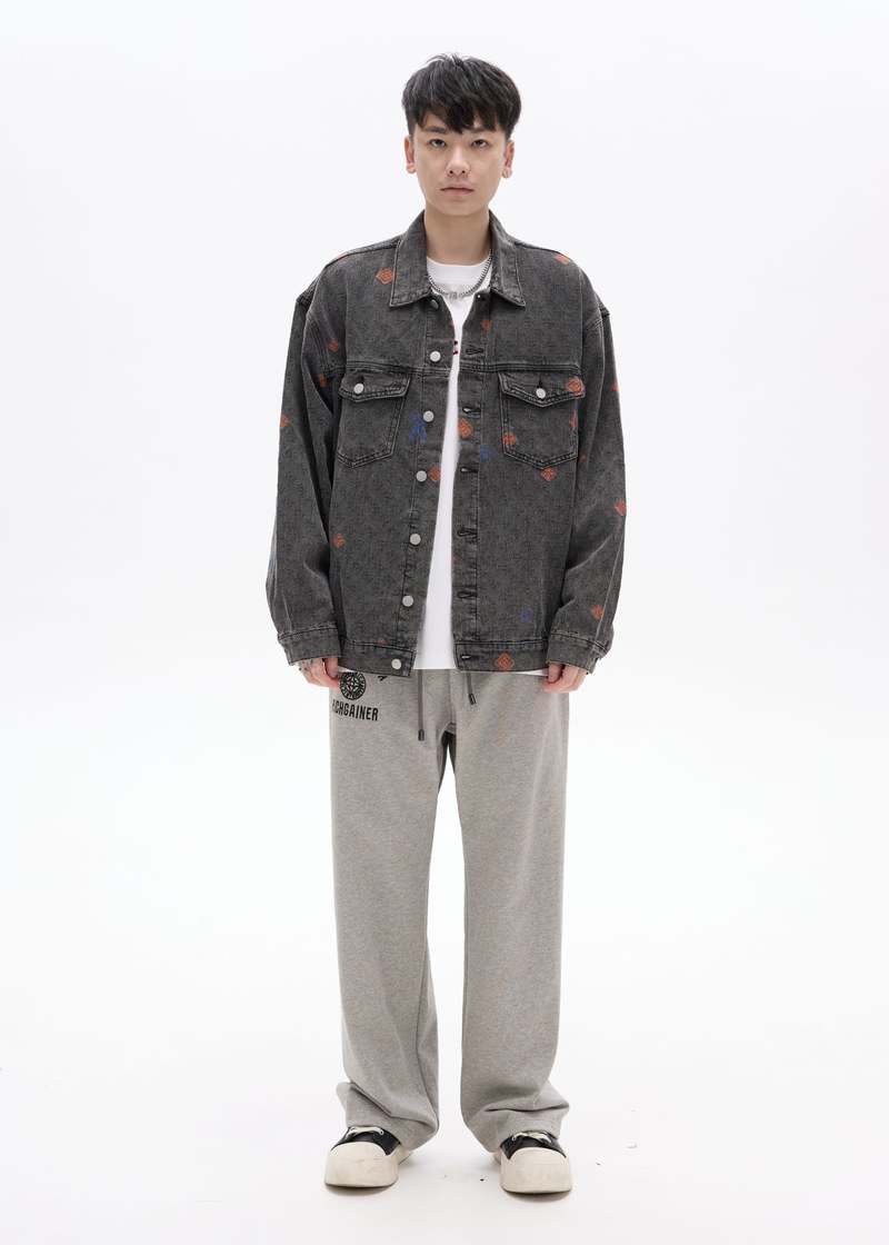 RICHGAINER Denim Jacket - Black