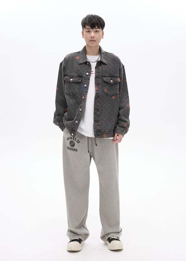 RICHGAINER Denim Jacket - Black