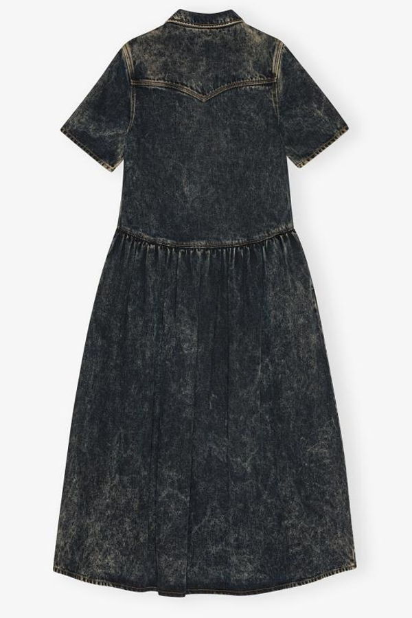 Ganni Mid Skirt - Black Washed