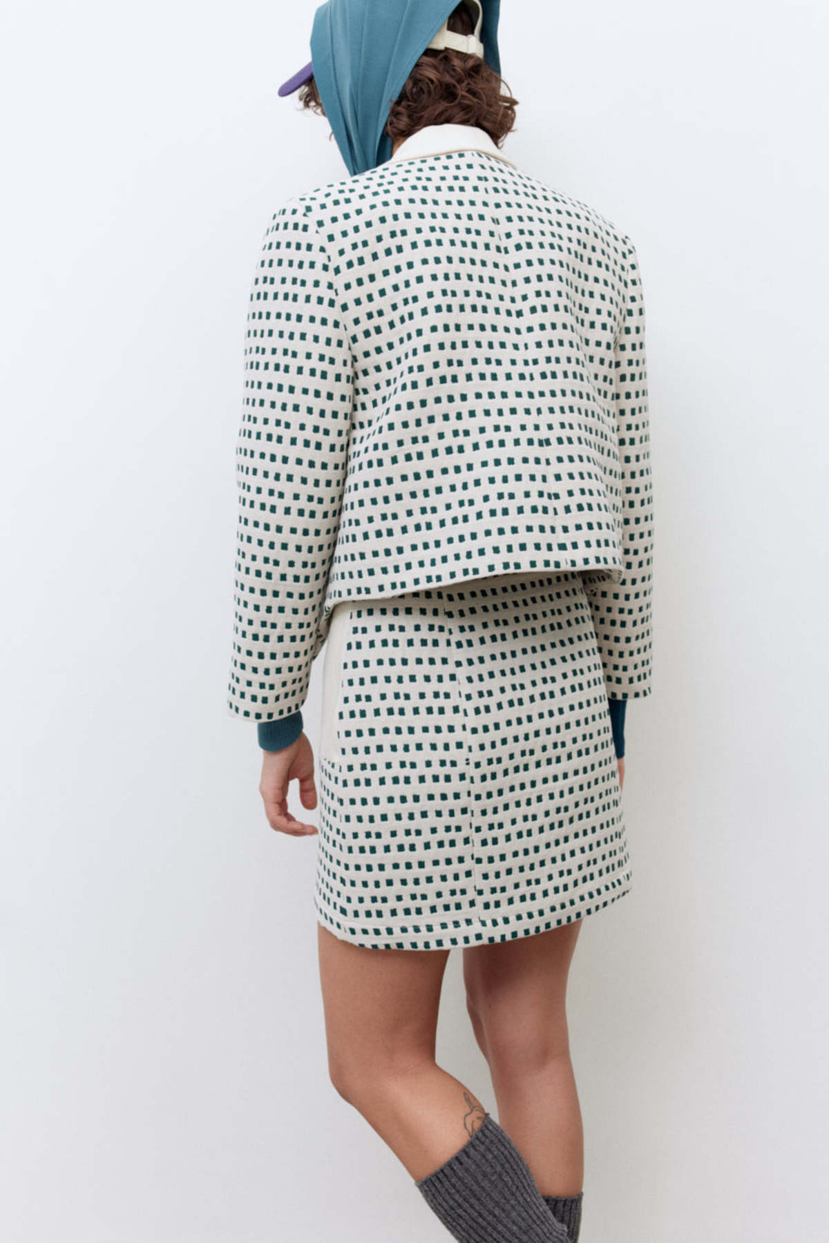 Eve Gravel SABAH skirt - Dark Jacquard/Light Jacquard - Image 2 of 2