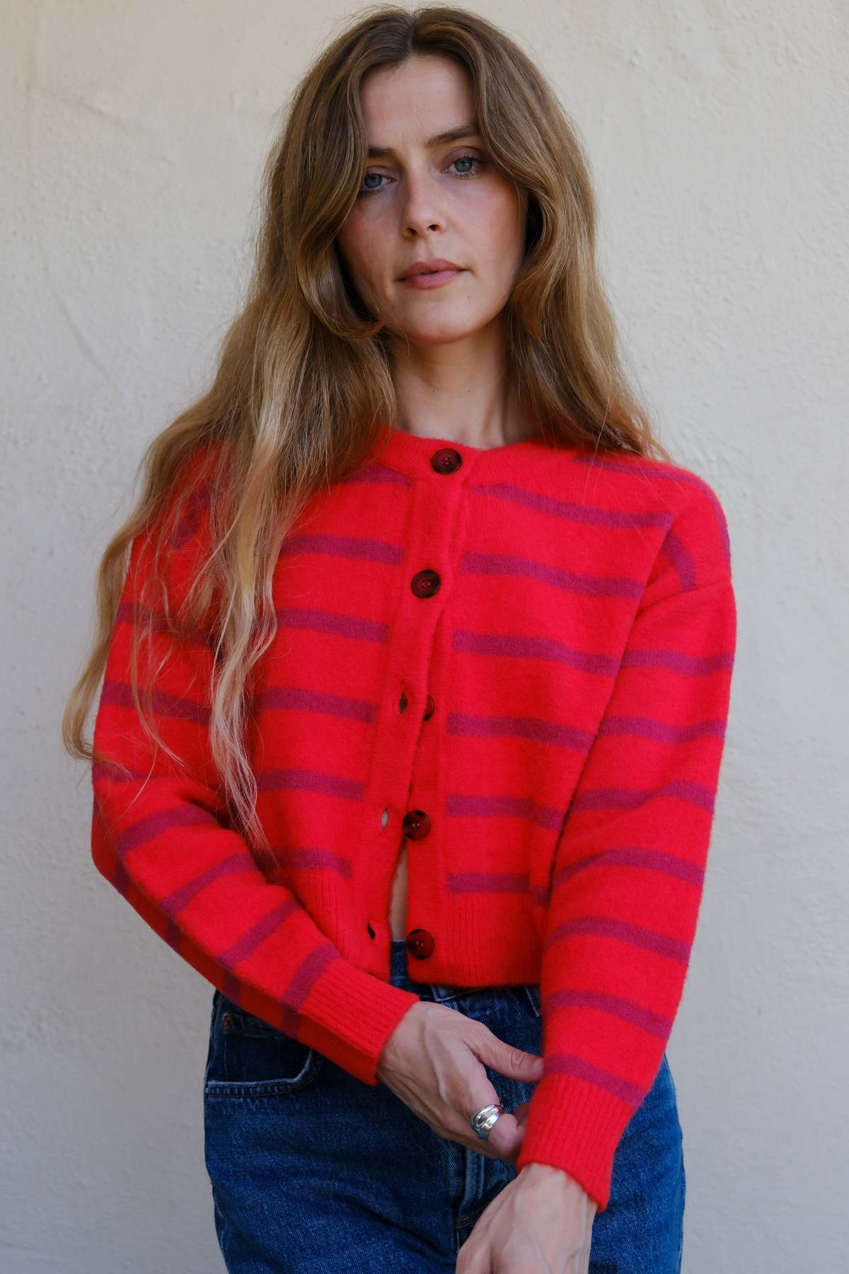 Callahan Fiona Cardigan - Red - Image 3 of 14