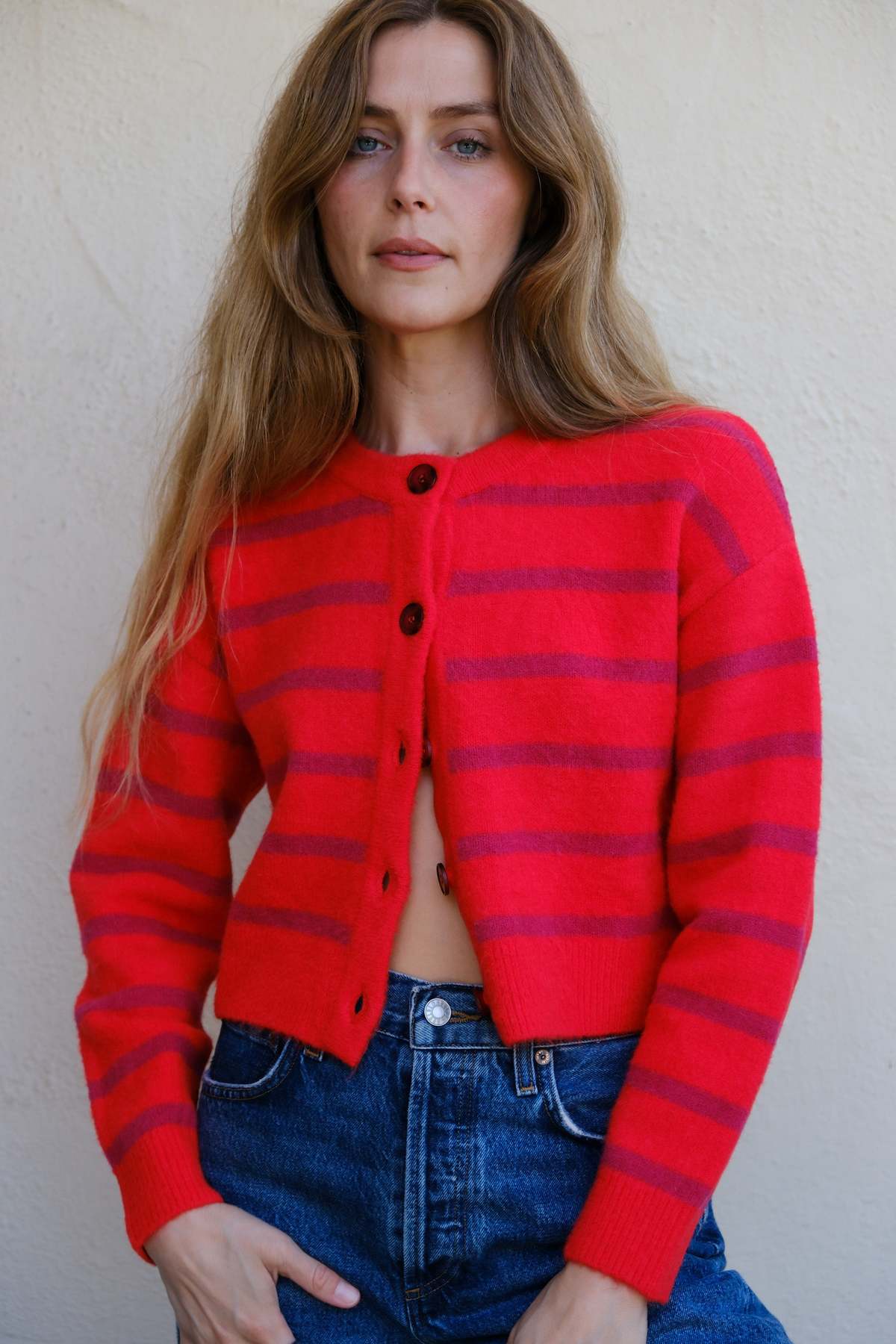 Callahan Fiona Cardigan - Red - Image 4 of 14