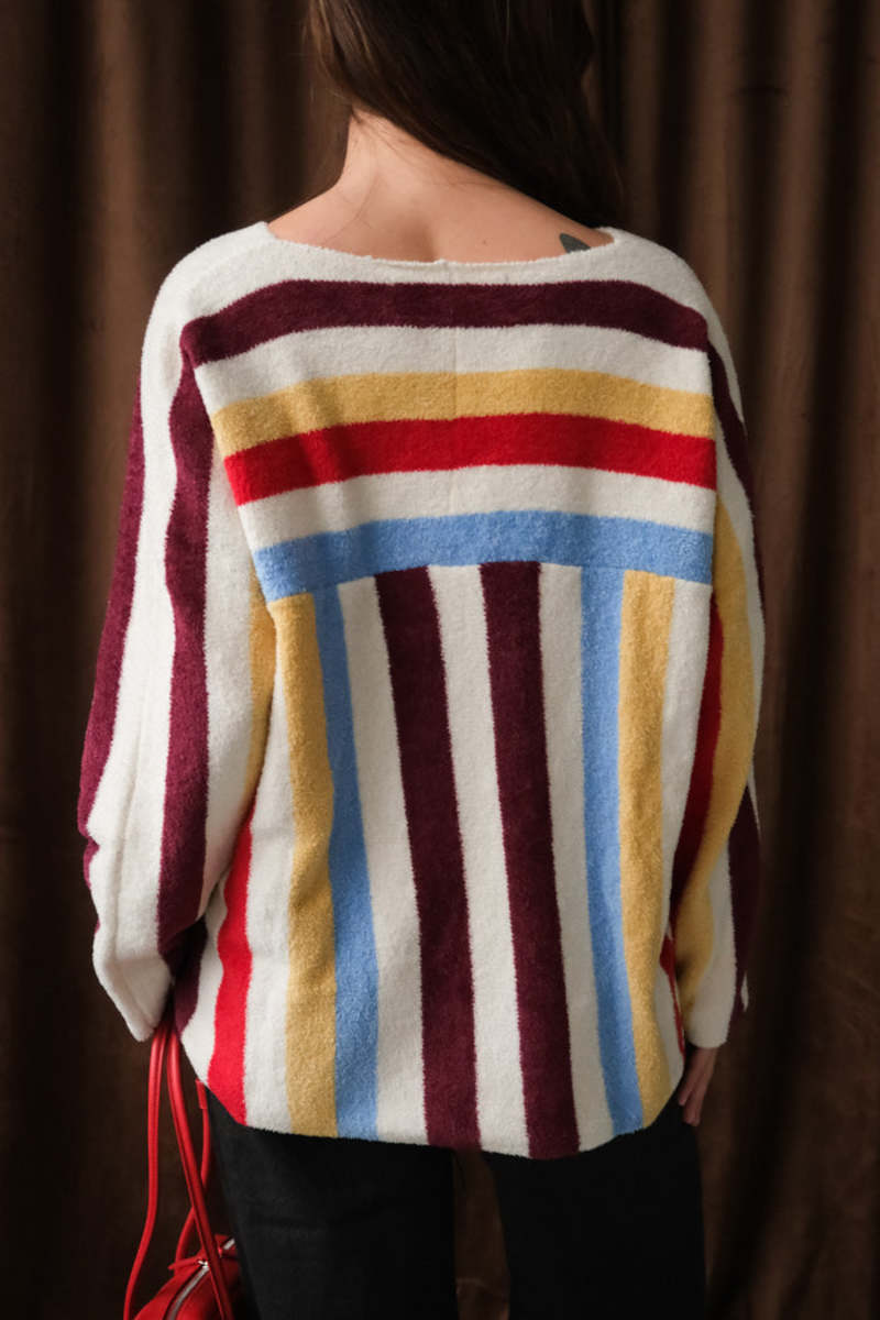 RSUM Henley Knit Pullover - Multi