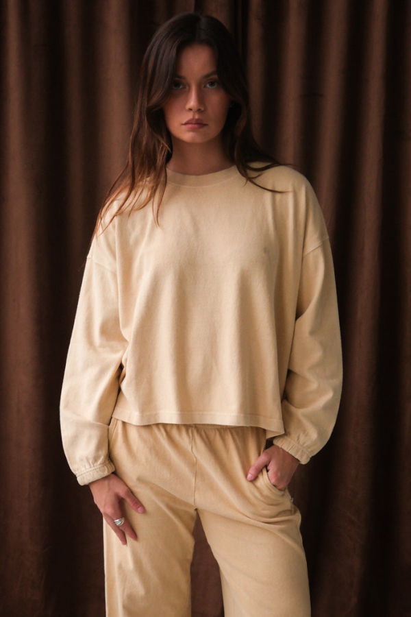 Le Bon Shoppe Naturelle Long Sleeve Tee - Butter