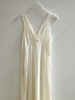 Hey Jude Vintage Ivory Antique Silk Maxi Dress - Thumbnail 4