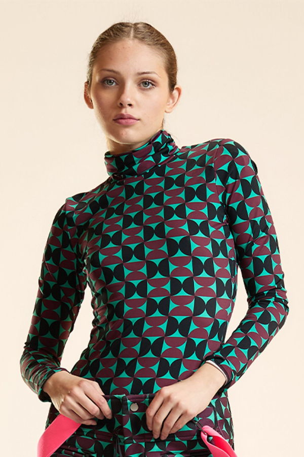 Cynthia Rowley The Perfect Layer Turtleneck Top - Burgundy