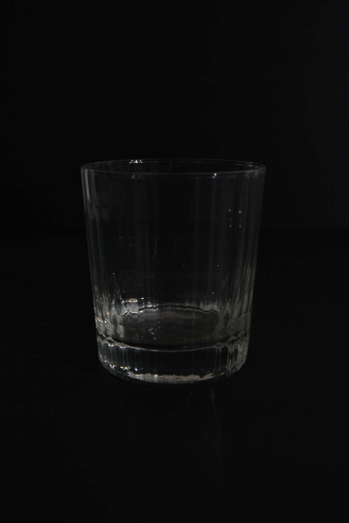 Vintage Clear Pressed Glass Ribbed Tumblers  - Image 2 of 2