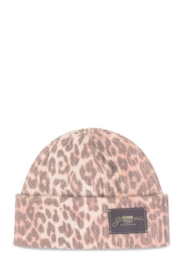 Ganni Leopard Beanie - Leopard