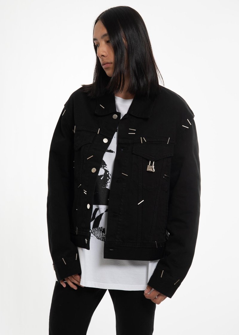 Ambush Stapled Denim Jacket - Black | Garmentory