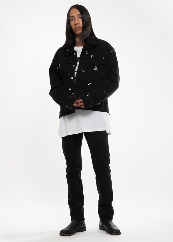 Ambush Stapled Denim Jacket - Black | Garmentory