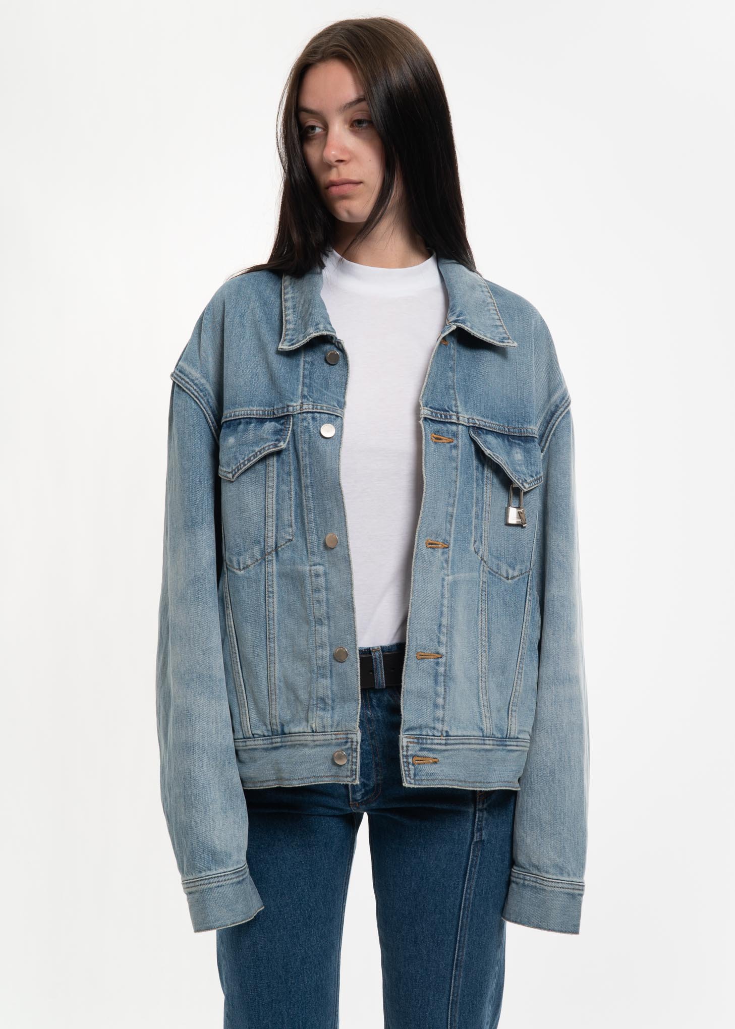 Ambush Padlock Denim Jacket - Blue | Garmentory
