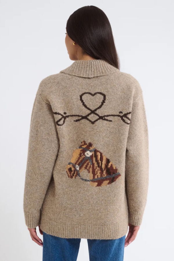 RUMORED Wild Horses Cardigan - Mocha Heather