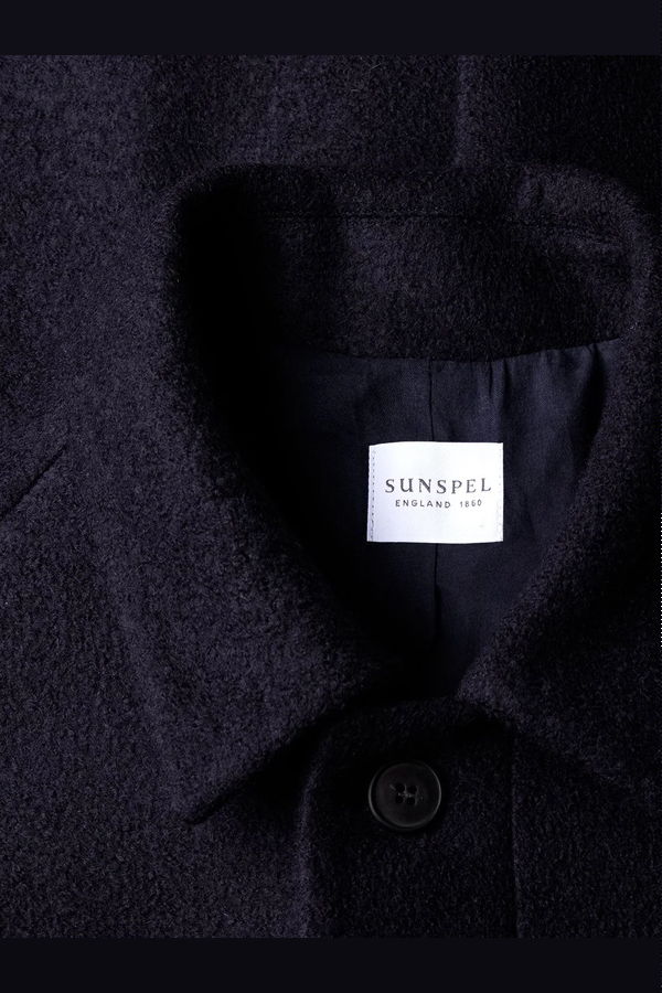 Sunspel Boiled Wool Jersey Coat