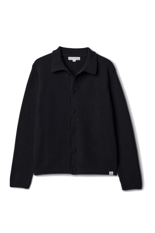 Merz b. Schwanen Knitted Sturdy Ribbed Shirt Jacket