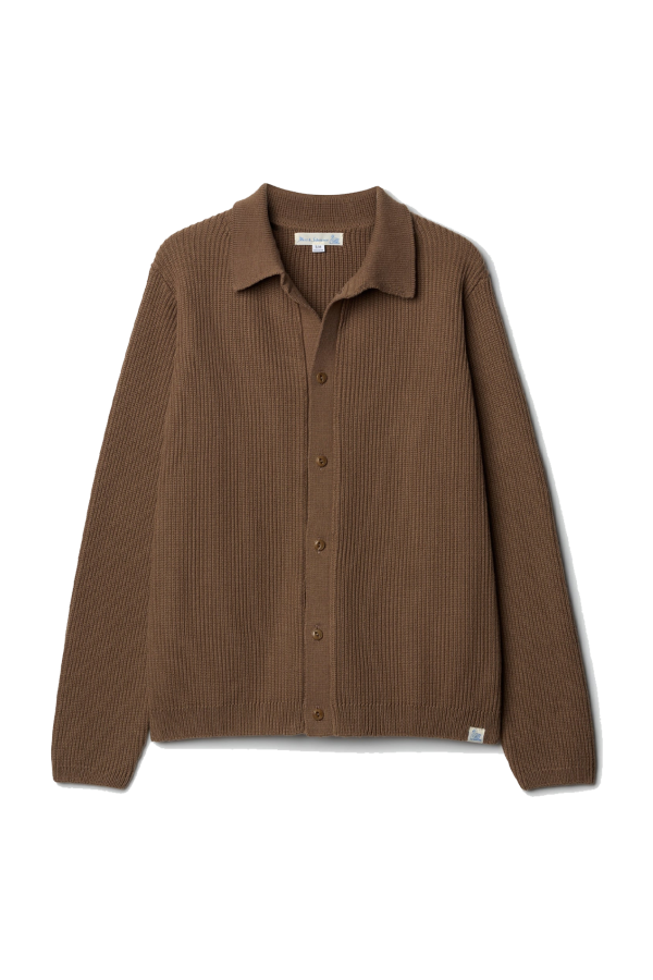 Merz b. Schwanen Knitted Sturdy Ribbed Shirt Jacket