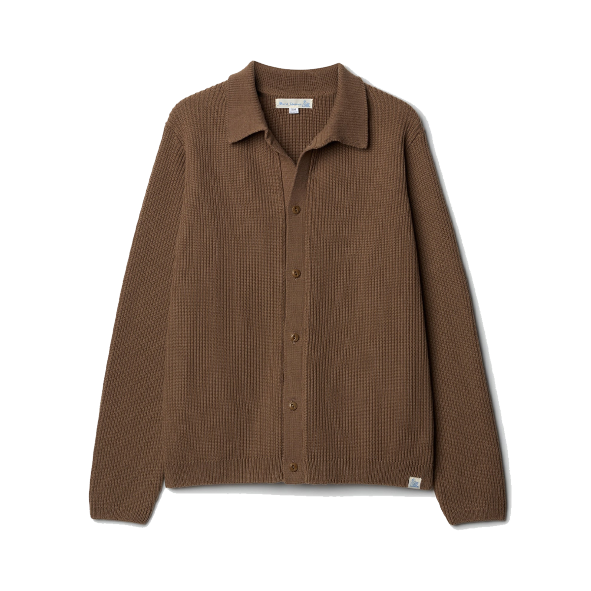 Merz b. Schwanen Knitted Sturdy Ribbed Shirt Jacket - Image 1 of 2