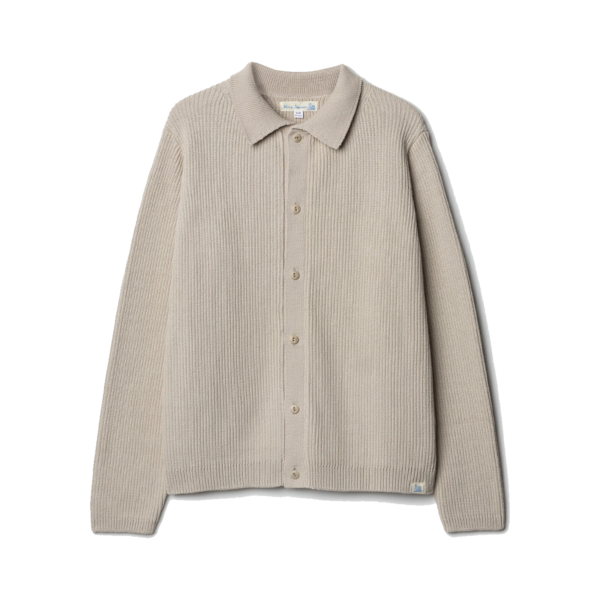 Merz b. Schwanen Knitted Sturdy Ribbed Shirt Jacket