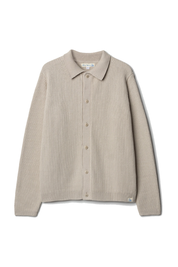 Merz b. Schwanen Knitted Sturdy Ribbed Shirt Jacket