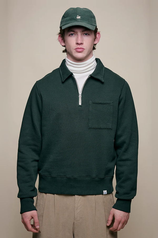 Merz b. Schwanen Zip Collar Sweatshirt