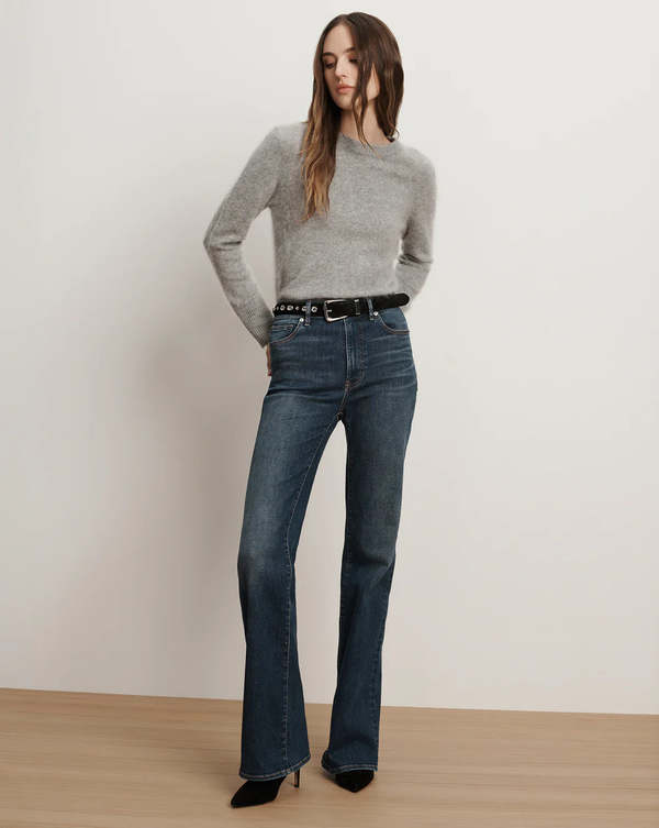 Veronica Beard Crosbie Slim Wide-Leg Jean - City Lights
