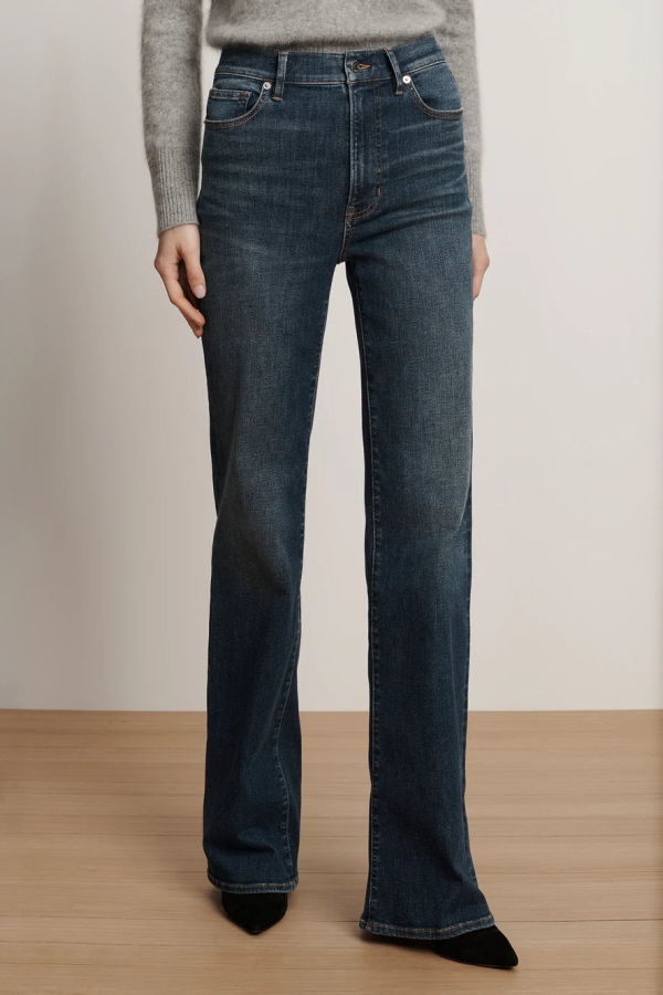 Veronica Beard Crosbie Slim Wide-Leg Jean - City Lights