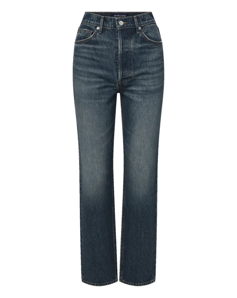 Veronica Beard Crosbie Slim Wide-Leg Jean - City Lights