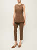 Veronica Beard Jessup Vest - Walnut - Thumbnail 1