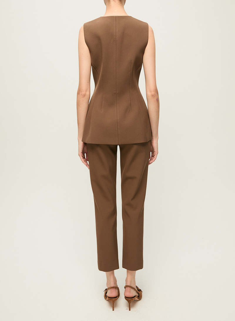 Veronica Beard Jessup Vest - Walnut