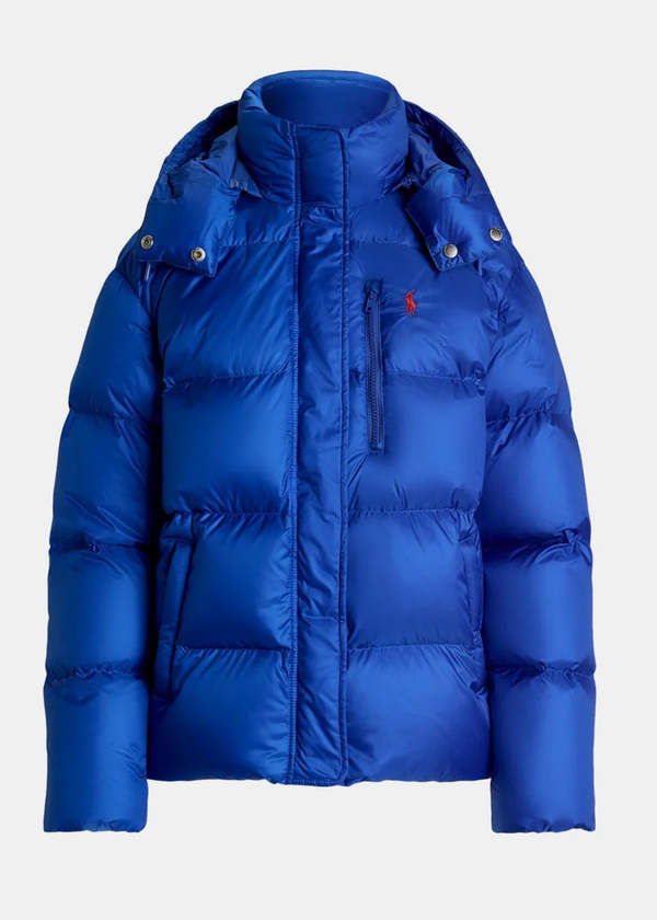 Polo Ralph Lauren Blue Hooded Puffer Jacket - New Iris Blue