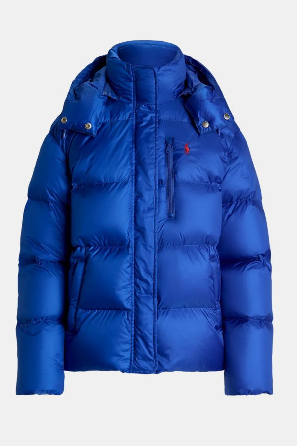 Polo Ralph Lauren Blue Hooded Puffer Jacket - New Iris Blue