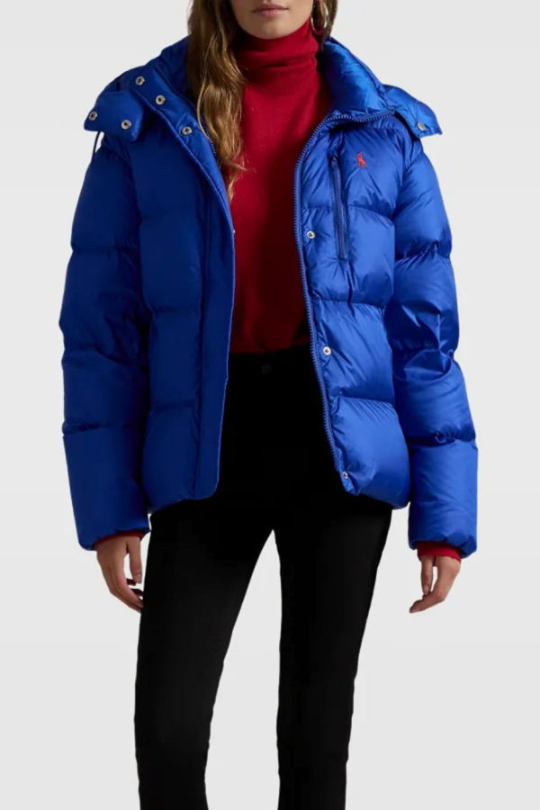 Polo Ralph Lauren Blue Hooded Puffer Jacket - New Iris Blue