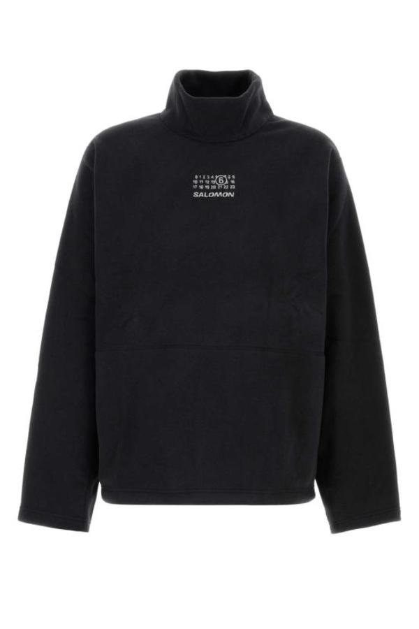 MM6 Maison Margiela Turtleneck Sweatshirt - Black