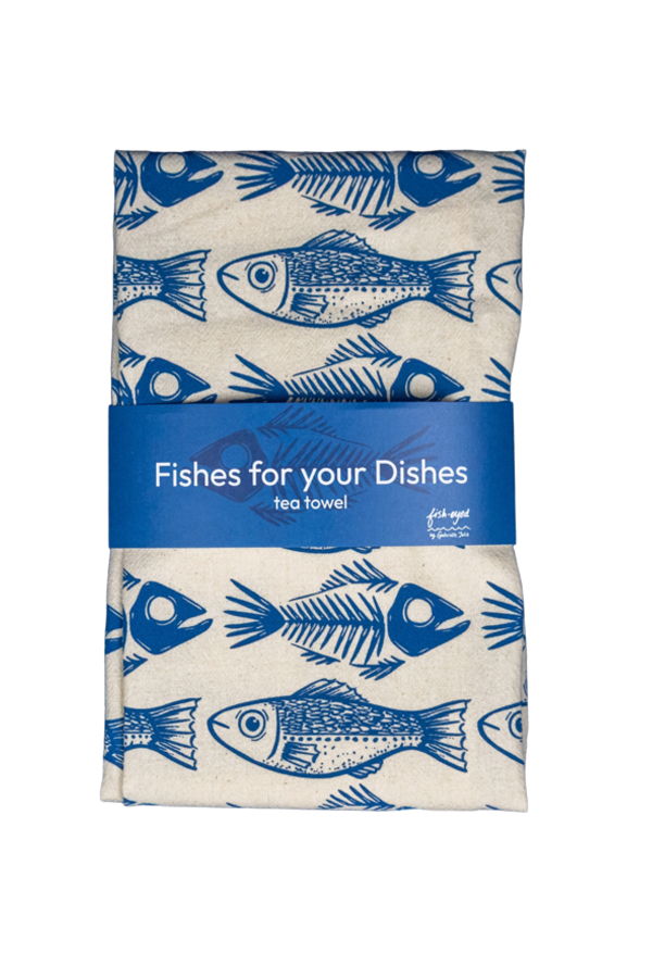 Fish Eyed Seaside Dish Towel