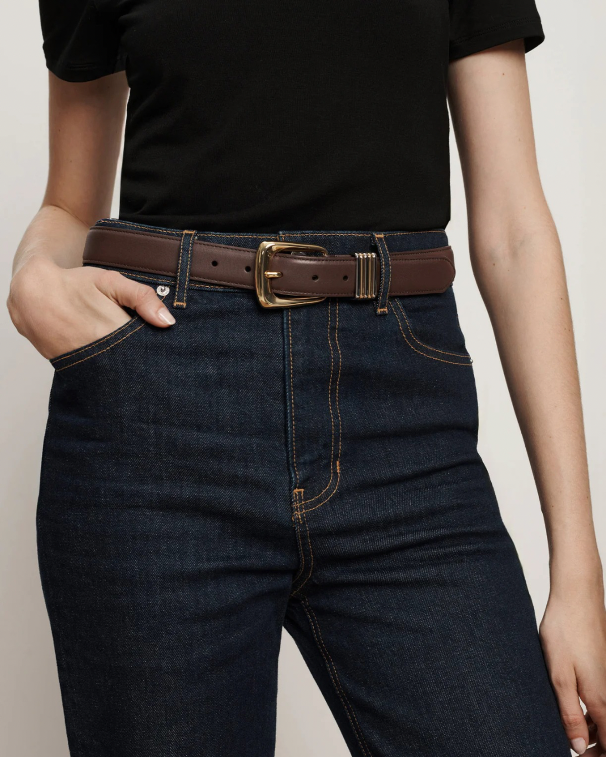 Veronica Beard Arch Belt - Espresso - Image 2 of 4