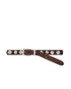 Veronica Beard Suede Studded Arch Belt - Espresso - Thumbnail 1