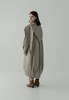 K M by L A N G E Mavka Oversize Cocoon Scarf Coat - Sand - Thumbnail 6
