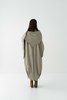 K M by L A N G E Mavka Oversize Cocoon Scarf Coat - Sand - Thumbnail 7
