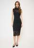 Central Park West Stella Sleeveless Lace Turtleneck Dress - Thumbnail 1