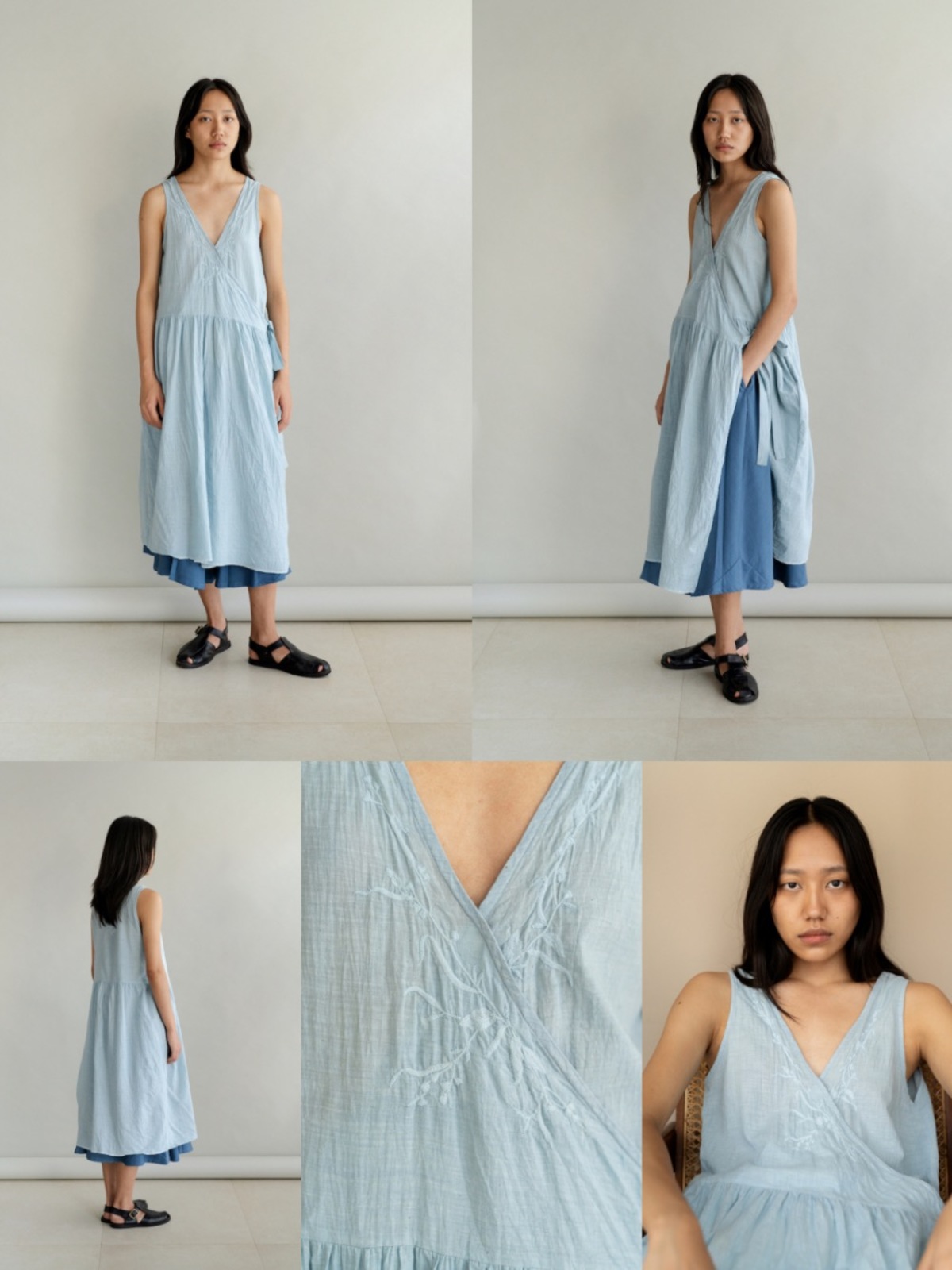 Runaway Bicycle Nadia Dress - Light Indigo - Image 5 of 5