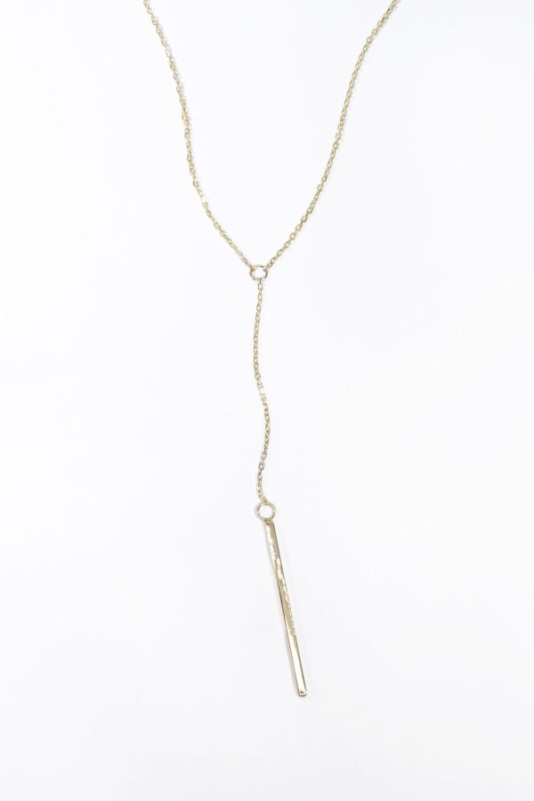 Talisman Linear Y Necklace - 14k Recycled Gold