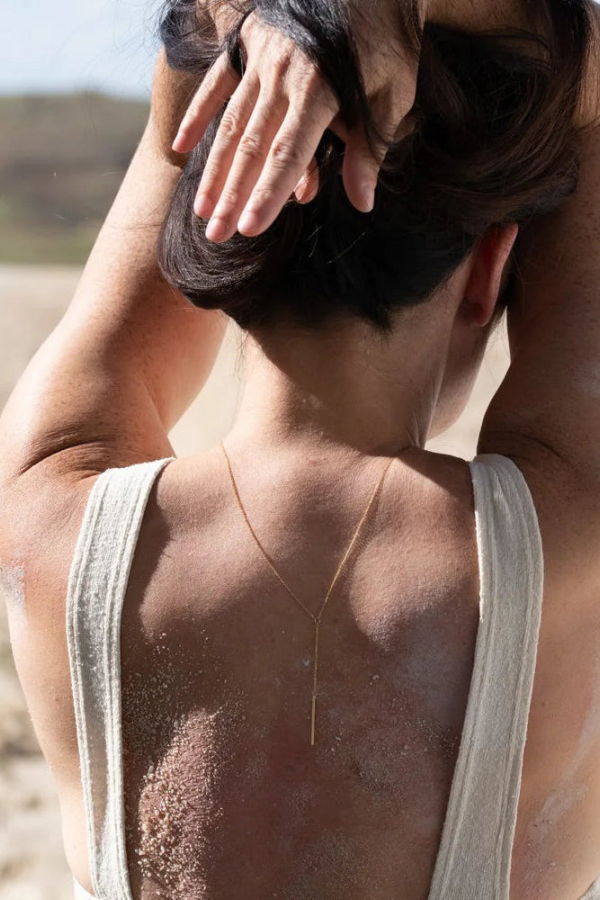 Talisman Linear Y Necklace - 14k Recycled Gold