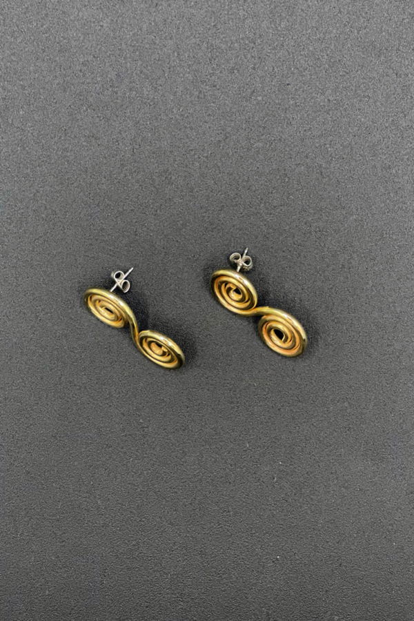 Meg Double Swirl Stud Earrings